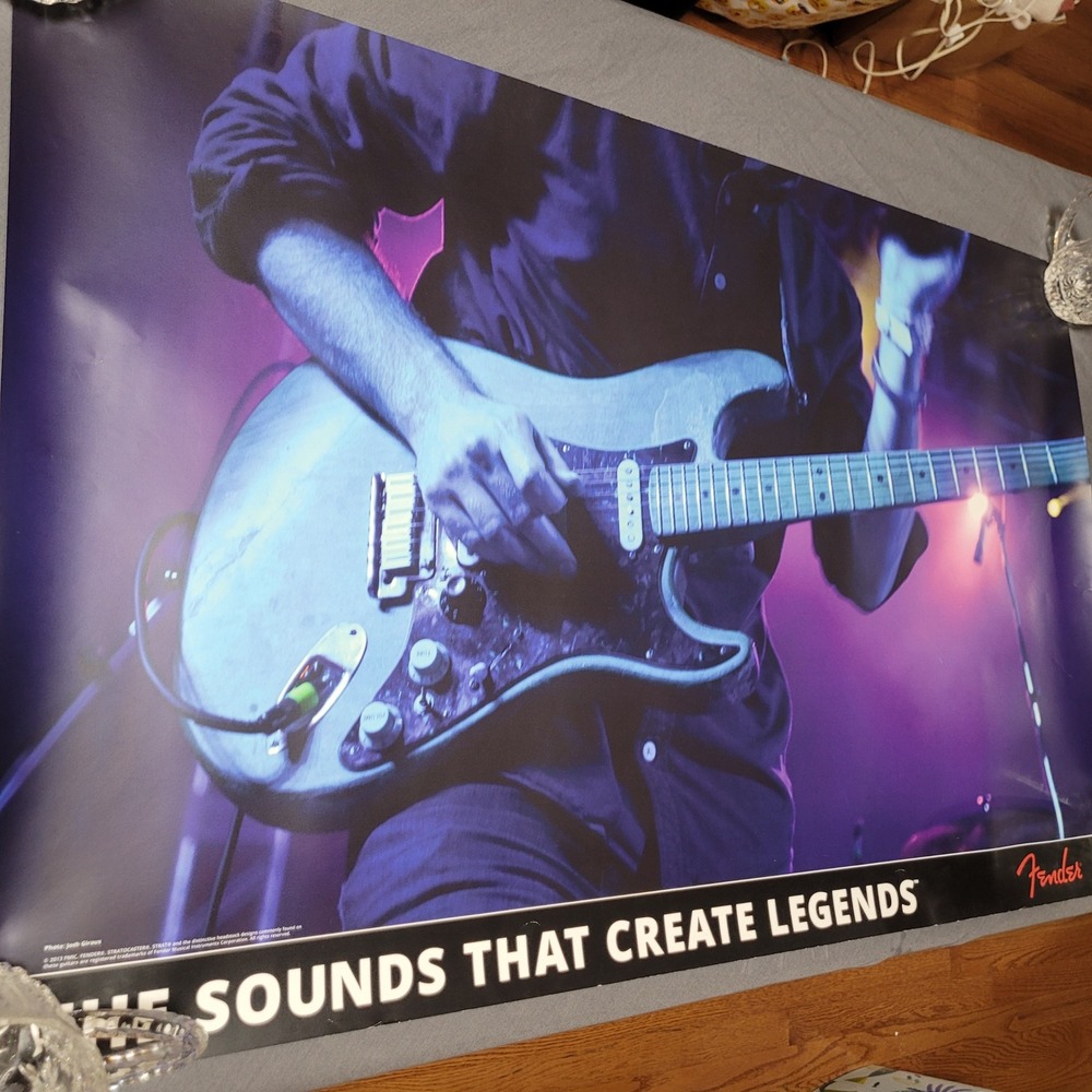 Fender The Sounds‎ That Create Legends Electric Guitar Poster 2013 Josh Giroux